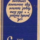 Matchbook Cover The State Life Insurance Company Indianopolis Indiana