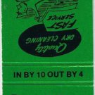 Matchbook Cover Town & Country Cleaners Halton Hills Georgetown Ontario Green