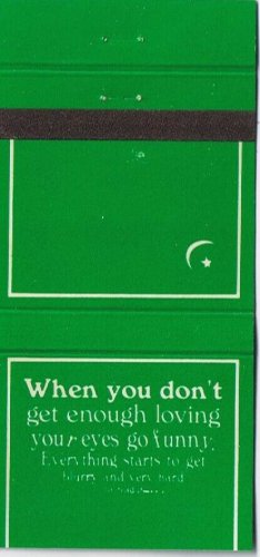 Matchbook Cover People Greeters When You Don't Get Enough Loving Eyes Go Funny