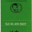 Matchbook Cover The Chesterfield Charles Street London England UK