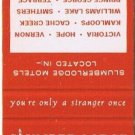 Matchbook Cover Slumber Lodge Motels British Columbia