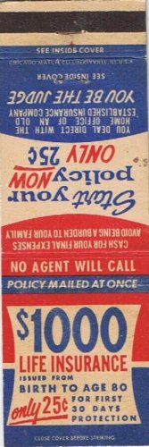 Matchbook Cover American Life & Accident Insurance St Louis Missouri