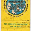 Matchbook Cover First & Farmers Insurance Agency Blue Earth Minnesota