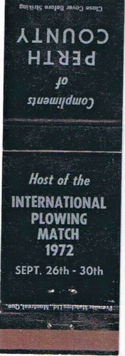Matchbook Cover International Plowing Match 1972 Perth County