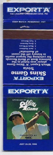 Matchbook Cover Export A Skins Game Crowbush Cove Prince Edward Island 1998