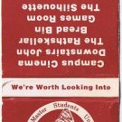 Matchbook Cover McMaster University Student Union Hamilton Ontario Sleuth