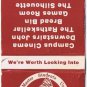 Matchbook Cover McMaster University Student Union Hamilton Ontario Sleuth