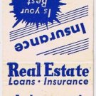 Matchbook Cover Anderson & Sewell Insurance Agency Midlothian Texas