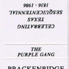 Matchbook Cover Brackenridge High School Class of 1941 45th Reunion 1986 Texas
