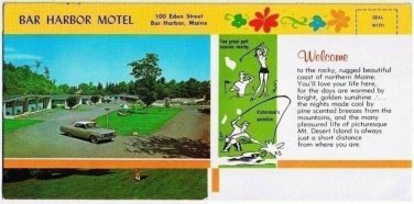 Bar Harbor Maine Advertising Brochure Bar Harbor Motel Fold Out