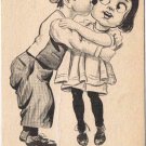 Samson Brothers Postcard Big Eyed Boy Girl For The Love Of Moike Made In USA