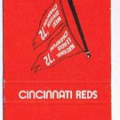 Matchbook Cover Cincinnati Reds 1972 National League Champions 1973 Schedule