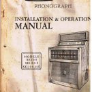 Seeburg Phonograph Installation & Operation Manual Models SE100 SE100-5 SE100-H5