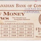 Brantford Ontario Advertising Card Ink Blotter Canadian Bank Of Commerce