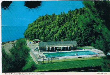 Postcard Fundy National Park Pool Summer Fun Alma New Brunswick