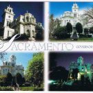 California Postcard Sacramento Governors Mansion Four Views