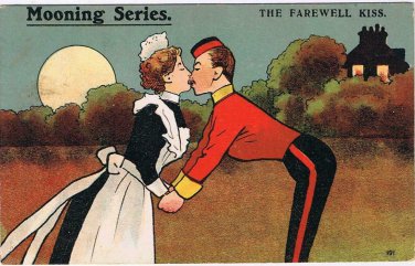 Comic Postcard Mooning Series Farewell Kiss Miller & Lang 1910
