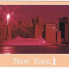 New York Postcard NYC Skyline Cruise Ship Night