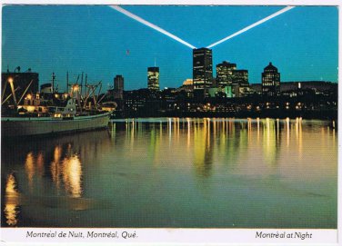 Quebec Postcard Montreal de Nuit at Night