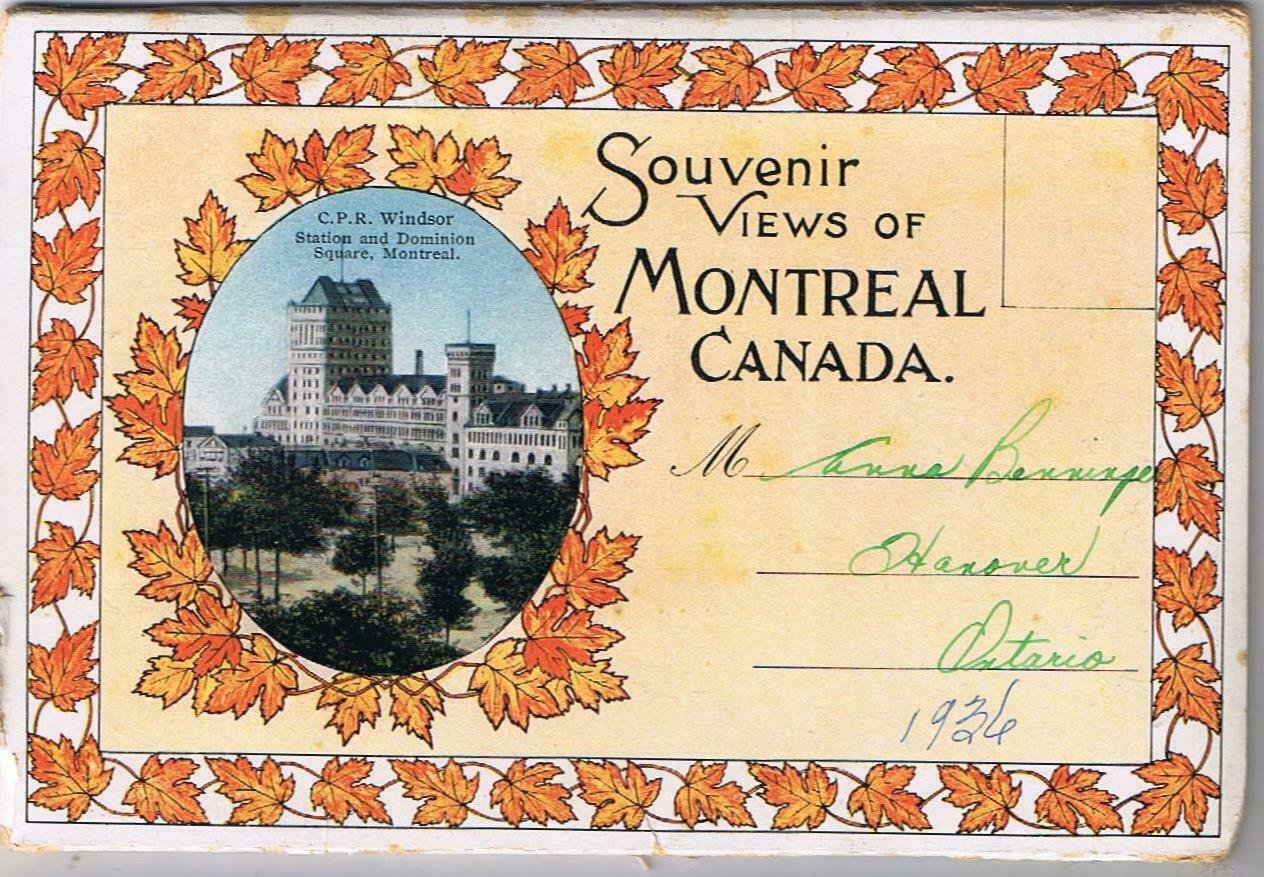 Quebec Postcard Booklet Montreal