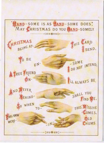 Holiday Postcard Christmas Handsome Is As Handsome Does