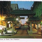 California Postcard San Francisco China Gate At Dusk