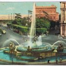 Italy Postcard Roma Rome Place Esedra Fountain
