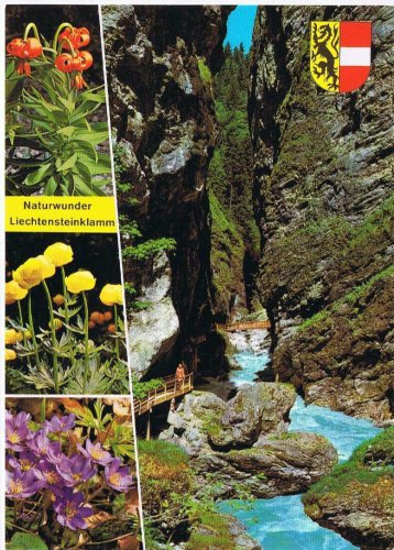 Austria Postcard Leichtensteinklamm bei St Johann im Pongau Eingang Waterfall