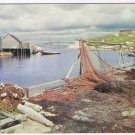 Nova Scotia Postcard Peggy's Cove Fishermen Mending Nets