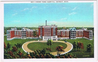 Michigan Postcard Detroit Henry Ford Hospital