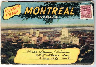 Quebec Postcard Souvenir Folder Montreal 18 Views