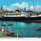 Ireland Postcard Dublin British Railways Mail Boat Dun Laoghaire Harbour