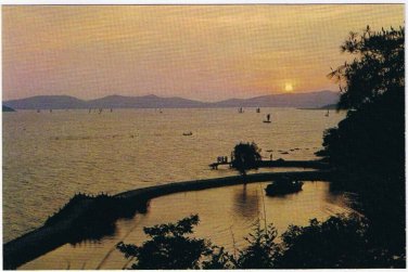Postcard Sunset On Lake Taihu China