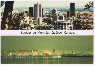 Quebec Postcard Montreal Day And Night