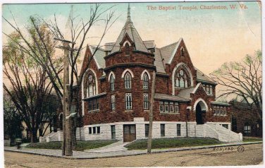 West Virginia Postcard Charleston The Baptist Temple Church