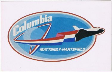 Postcard Crew Insignia NASA Space Shuttle Columbia Mattingly Hartsfield