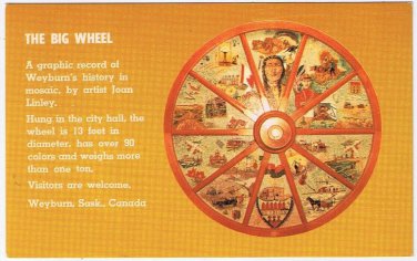 Postcard The Big Wheel Weyburn Saskatchewan History In Mosaic Joan Linley
