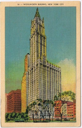 Postcard Woolworth Building New York City