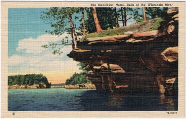Postcard The Swallows Nest Dells Of The Wisconsin River