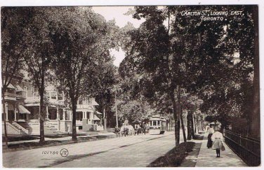 Ontario Postcard Toronto Carlton St Looking East 1909 Valentine