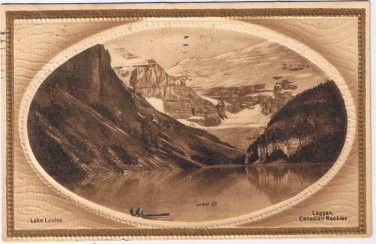 Alberta Postcard Embossed Lake Louise Laggan Canadian Rockies CPR Railway