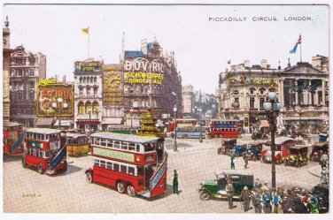 United Kingdom UK Postcard Picadilly Circus Bovril Valesque