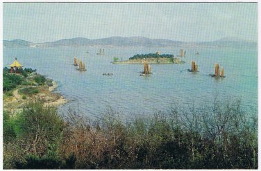 Postcard Lake Taihu From Three Hills China