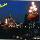 British Columbia Postcard Victoria Legislative Buildings At Night