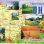 Ohio Postcard Greetings Buckeye State Map Covered Bridge