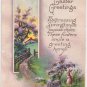 Postcard Easter Greetings Expressing Springtimes Joyous Cheers
