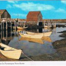 Nova Scotia Postcard Dories At Rest Scenic Blue Rocks