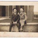 Portrait Postcard RPPC Ready For Church & Smoking Pipe