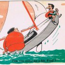 Postcard Comic Sailing Can You Move Up A Bit Fred Fat Man Thin Man