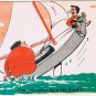 Postcard Comic Sailing Can You Move Up A Bit Fred Fat Man Thin Man